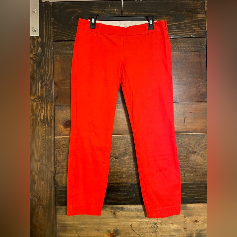 J. Crew Mini Straight Leg Side Zip Cropped Pants